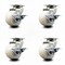 Service Caster 4 Inch Nylon Swivel Caster Set with Roller Bearings and Brakes SCC SCC-20S420-NYR-TLB-4 - alternate 1